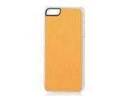 Unique Bargains Pale Orange Faux Leather Coated Hard Back Case Cover for iPhone 5 5G