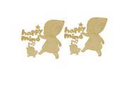 2 x Self Adhesive Back Gold Plating Stickers Decals