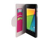 Unique Bargains Fuchsia Faux Leather Flip Case Stand Cover for Google Nexus 7 2nd Gen 7 Tablet