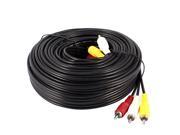 Unique Bargains 50ft 15M Length AV Audio Video Adapter Cord 3 RCA Male to 3 Male M M Y Cable
