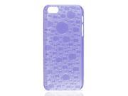 Unique Bargains 3D Raindrop Waterdrop Hard Back Case Cover Clear Purple for Apple iPhone 5 5G