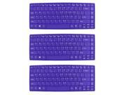 Unique Bargains 3pcs Purple Silicone Dustproof Guard Film PC Keypad Keyboard Skin for ACER 14
