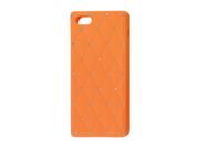 Argyle Print Faux Rhinestone Detail Orange Cover Shell Guard for iPhone 5 5G