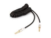 Black Telephone Line 3.5mm Male M M Earphone Microphone Audio Cable Cord