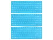 Unique Bargains 3pcs Blue Soft Silicone Dustproof Film Keypad Keyboard Skin Cover for ACER 14