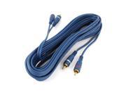 Unique Bargains Auto Car 5 Meter Length RCA Type Male to Male M M Audio Extension Cable Blue