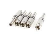 Unique Bargains 5 x Metal Spring RCA Male Audio Video Solder Adapter Connector Replacement