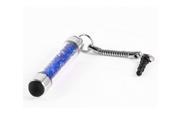 Unique Bargains Royal Blue Plastic Crystal Inlaid Touch Screen Pen Anti Dust Plug for Phone