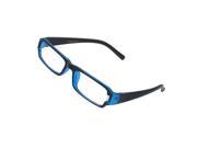 Unique Bargains Women Plastic Arms Full Frame Plain Plano Spectacles Eyewear Black Blue