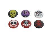 Unique Bargains 6 in 1 Red Black Skeleton Bone Home Button Sticker for iPhone 4 4G 4S 4GS 5 5G