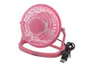 Tabletop Rosy Brown Plastic 5 Dia Adjustable USB Fan Cooler for PC