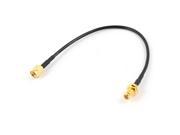 Unique Bargains SMA Threaded Female to SMA Male Connecting Port Extension Stereo Cable 19.5cm