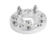 6.5cm Central Hole Dia Wheel Spacers Adapters 20mm Height Silver Tone