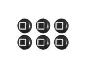 Unique Bargains Black Square Print Home Button Sticker 6 in 1 for Apple iPhone 4 4G 4S 4GS 5 5G