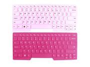 2 x Laptop Keyboard Soft Silicone Protective Film Skin Pink Fuchsia for IBM 14