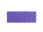 Unique Bargains Soft Silicone PC Laptop Keyboard Film Skin Cover Protector Purple for Acer 14