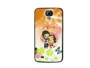 Unique Bargains Glitters Detail Rose Butterfly Print Mobile Phone Back Sticker Red Orange