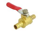 Unique Bargains Pipe Fitting Connector 8mm Barb Hose Lever Handle Ball Valve