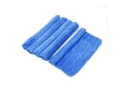 Furniture Glass Cleaning Synthetic Coral Fleece Clean Cham Blue 5 Pcs