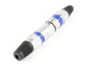 Unique Bargains Metal Joint Female Male XLR 3 Pin Audio Microphone Adapter Connector Blue