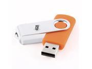 Rotatable Aluminum Clip Orange USB Flash Memory Drive Storage Media U Disk 4GB