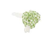 Unique Bargains Green Crystal Heart 3.5mm Anti Dust Ear Cap Plug Stopper for MP3 MP4