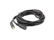 Unique Bargains 110 Long Black Flexible 3.5mm Jack Audio Extension Cable Male to Female