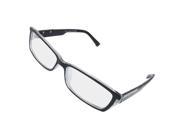 Unique Bargains Ladies Rectangle Lens Black Clear Full Rim Spectacles