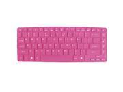Unique Bargains Silicone Dustproof Film Protective PC Keypad Keyboard Skin Fuchsia for Acer 14