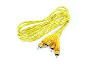 2 Meter 6.6Ft DVD TV 2 RCA to 2 RCA Male Plug Audio Cable Cord Yellow