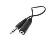 16 Inches 3.5mm Male to 2.5mm Female Converter Audio Cable Black
