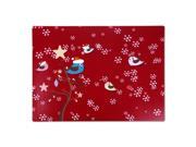 Unique Bargains Snowflakes Bird Print Water Repellent Heat Insulating Dinner Table Mat Placemat
