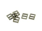 Unique Bargains Backpack Handbag Hard Plastic Repairing Tool Rectangle Buckle Army Green 6 Pcs