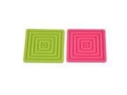 Silicone Square Table Heat Resistant Mat Cup Coaster Pad Placemat 2PCS