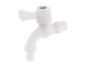 Kitchen 20mm 1 2BSP Male Thread Quarter Turn Water Tap Faucet White