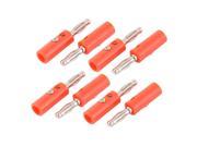 8pcs 4mm Tip Red Screw Type Audio Speaker Cable Wire Jack Banana Plug Connector