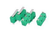 5Pcs AC125V 250V 5A Long Straight Hinge Lever Micro Limit Switch Green