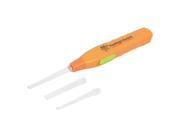 Unique Bargains Orange Plastic Grip Flashlight Earpick Ear Wax Remover Cleaner Cleaning Tool