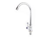 Unique Bargains Plated Stainless Steel Hot Cold Kitchen Bathroom Sink Water Tap Faucet