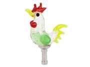 Unique Bargains Smartphone Clear Glow in Dark Rooster Ornament 3.5mm Ear Cap Dust proof Stopper