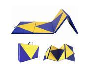 4 x8 x2 Yellow Blue Diamond Gym Gymnastics Folding Panel Exercise Tumbling Aerobics Pad Stretching Yoga Mat