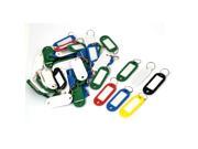 Bag Luggage Plastic Name ID Card Key Labels Tags 50 Pcs Mixed Color w Keyring