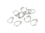 10 Pcs Silver Tone C Design Spring Loaded Lobster Clasps Buckles Hook Clips