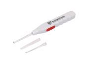 Plastic Grip Flashlight Earpick Earwax Remover Ear Cleaner Cleaning Tool White