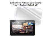3x Clear LCD Screen Protector Cover Film Guard Shield for 9