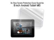 3x Clear LCD Screen Protector Cover Film Guard Shield for 8