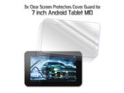 3x Clear LCD Screen Protector Cover Film Guard Shield for 7