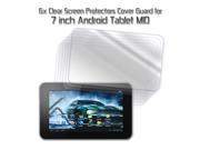 6x Clear LCD Screen Protector Cover Film Guard Shield for 7