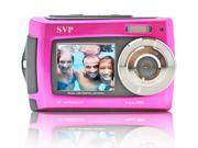 SVP AQUA Underwater 18MP Digital Camera + Camcorder w/ Dual LCDs Display - Pink