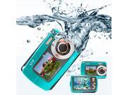 SVP A AQUA Underwater 18MP Digital Camera + Camcorder w/ Dual LCDs Display (Blue)